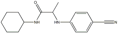 2-[(4-cyanophenyl)amino]-N-cyclohexylpropanamide 结构式