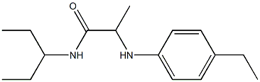 2-[(4-ethylphenyl)amino]-N-(pentan-3-yl)propanamide 结构式