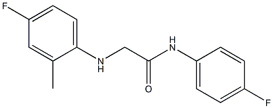 2-[(4-fluoro-2-methylphenyl)amino]-N-(4-fluorophenyl)acetamide 结构式