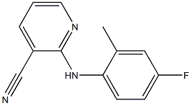 2-[(4-fluoro-2-methylphenyl)amino]pyridine-3-carbonitrile 结构式