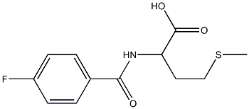 2-[(4-fluorobenzoyl)amino]-4-(methylthio)butanoic acid 结构式