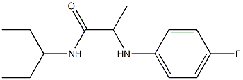 2-[(4-fluorophenyl)amino]-N-(pentan-3-yl)propanamide 结构式