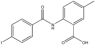 2-[(4-iodobenzene)amido]-5-methylbenzoic acid 结构式