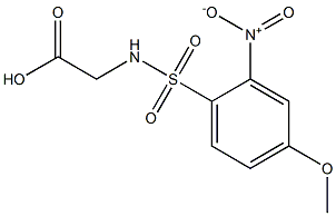 2-[(4-methoxy-2-nitrobenzene)sulfonamido]acetic acid 结构式