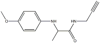 2-[(4-methoxyphenyl)amino]-N-(prop-2-yn-1-yl)propanamide 结构式