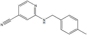 2-[(4-methylbenzyl)amino]isonicotinonitrile 结构式