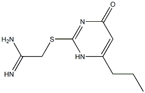 2-[(4-oxo-6-propyl-1,4-dihydropyrimidin-2-yl)sulfanyl]ethanimidamide 结构式