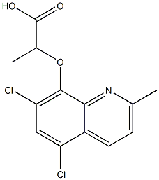 2-[(5,7-dichloro-2-methylquinolin-8-yl)oxy]propanoic acid 结构式