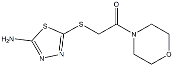 2-[(5-amino-1,3,4-thiadiazol-2-yl)sulfanyl]-1-(morpholin-4-yl)ethan-1-one 结构式