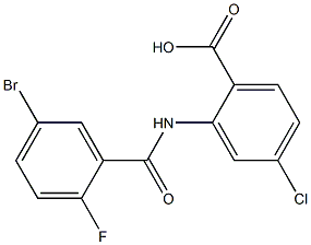 2-[(5-bromo-2-fluorobenzene)amido]-4-chlorobenzoic acid 结构式