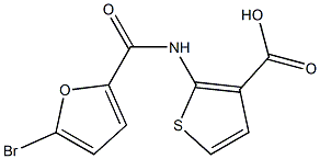 2-[(5-bromo-2-furoyl)amino]thiophene-3-carboxylic acid 结构式