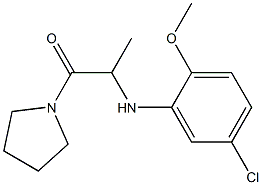 2-[(5-chloro-2-methoxyphenyl)amino]-1-(pyrrolidin-1-yl)propan-1-one 结构式