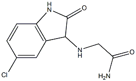 2-[(5-chloro-2-oxo-2,3-dihydro-1H-indol-3-yl)amino]acetamide 结构式