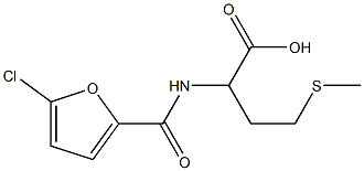 2-[(5-chlorofuran-2-yl)formamido]-4-(methylsulfanyl)butanoic acid 结构式