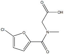 2-[(5-chlorofuran-2-yl)-N-methylformamido]acetic acid 结构式