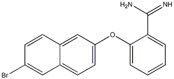 2-[(6-bromonaphthalen-2-yl)oxy]benzene-1-carboximidamide 结构式