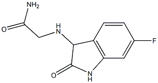 2-[(6-fluoro-2-oxo-2,3-dihydro-1H-indol-3-yl)amino]acetamide 结构式