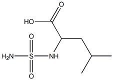 2-[(aminosulfonyl)amino]-4-methylpentanoic acid 结构式