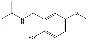 2-[(butan-2-ylamino)methyl]-4-methoxyphenol 结构式