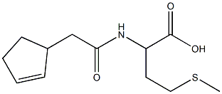 2-[(cyclopent-2-en-1-ylacetyl)amino]-4-(methylthio)butanoic acid 结构式
