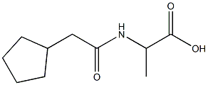2-[(cyclopentylacetyl)amino]propanoic acid 结构式