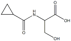 2-[(cyclopropylcarbonyl)amino]-3-hydroxypropanoic acid 结构式