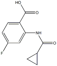 2-[(cyclopropylcarbonyl)amino]-4-fluorobenzoic acid 结构式