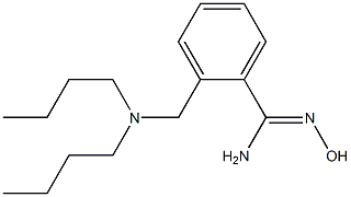 2-[(dibutylamino)methyl]-N'-hydroxybenzene-1-carboximidamide 结构式
