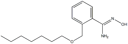 2-[(heptyloxy)methyl]-N'-hydroxybenzene-1-carboximidamide 结构式