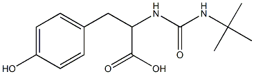2-[(tert-butylcarbamoyl)amino]-3-(4-hydroxyphenyl)propanoic acid 结构式