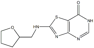 2-[(tetrahydrofuran-2-ylmethyl)amino][1,3]thiazolo[4,5-d]pyrimidin-7(6H)-one 结构式