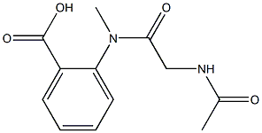 2-[[(acetylamino)acetyl](methyl)amino]benzoic acid 结构式