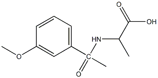 2-[1-(3-methoxyphenyl)acetamido]propanoic acid 结构式