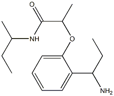 2-[2-(1-aminopropyl)phenoxy]-N-(butan-2-yl)propanamide 结构式