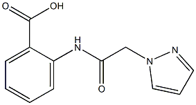 2-[2-(1H-pyrazol-1-yl)acetamido]benzoic acid 结构式