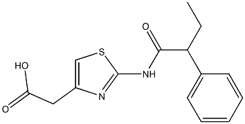 2-[2-(2-phenylbutanamido)-1,3-thiazol-4-yl]acetic acid 结构式