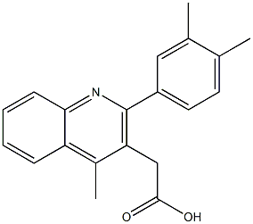 2-[2-(3,4-dimethylphenyl)-4-methylquinolin-3-yl]acetic acid 结构式