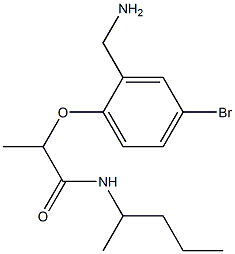 2-[2-(aminomethyl)-4-bromophenoxy]-N-(pentan-2-yl)propanamide 结构式