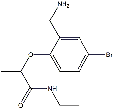 2-[2-(aminomethyl)-4-bromophenoxy]-N-ethylpropanamide 结构式