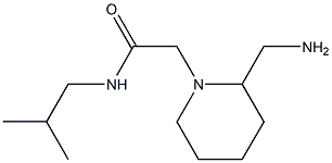 2-[2-(aminomethyl)piperidin-1-yl]-N-(2-methylpropyl)acetamide 结构式