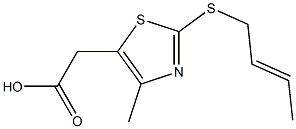 2-[2-(but-2-en-1-ylsulfanyl)-4-methyl-1,3-thiazol-5-yl]acetic acid 结构式