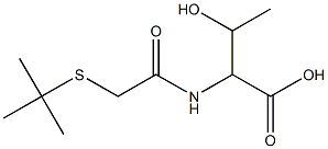 2-[2-(tert-butylsulfanyl)acetamido]-3-hydroxybutanoic acid 结构式