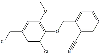 2-[2-chloro-4-(chloromethyl)-6-methoxyphenoxymethyl]benzonitrile 结构式