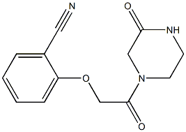 2-[2-oxo-2-(3-oxopiperazin-1-yl)ethoxy]benzonitrile 结构式