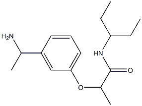 2-[3-(1-aminoethyl)phenoxy]-N-(pentan-3-yl)propanamide 结构式