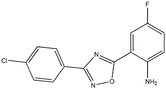 2-[3-(4-chlorophenyl)-1,2,4-oxadiazol-5-yl]-4-fluoroaniline 结构式