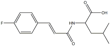 2-[3-(4-fluorophenyl)prop-2-enamido]-4-methylpentanoic acid 结构式