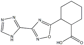 2-[3-(4H-1,2,4-triazol-3-yl)-1,2,4-oxadiazol-5-yl]cyclohexane-1-carboxylic acid 结构式