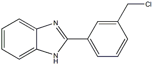 2-[3-(chloromethyl)phenyl]-1H-1,3-benzodiazole 结构式