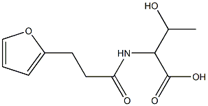 2-[3-(furan-2-yl)propanamido]-3-hydroxybutanoic acid 结构式